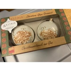 Vitbis Handcrafted Glass Christmas Ornaments
